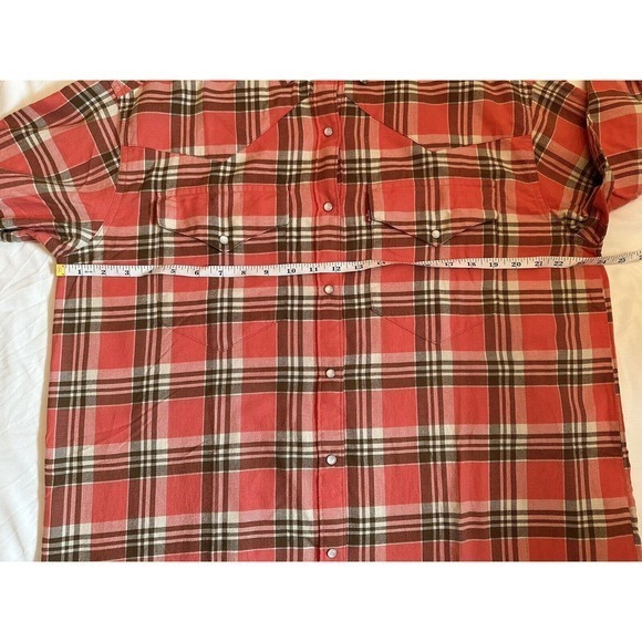 Levi Strauss‎ & Co. LS Western Plaid Pearlsnap Buttonfront Shirt Size S - Picture 13 of 15